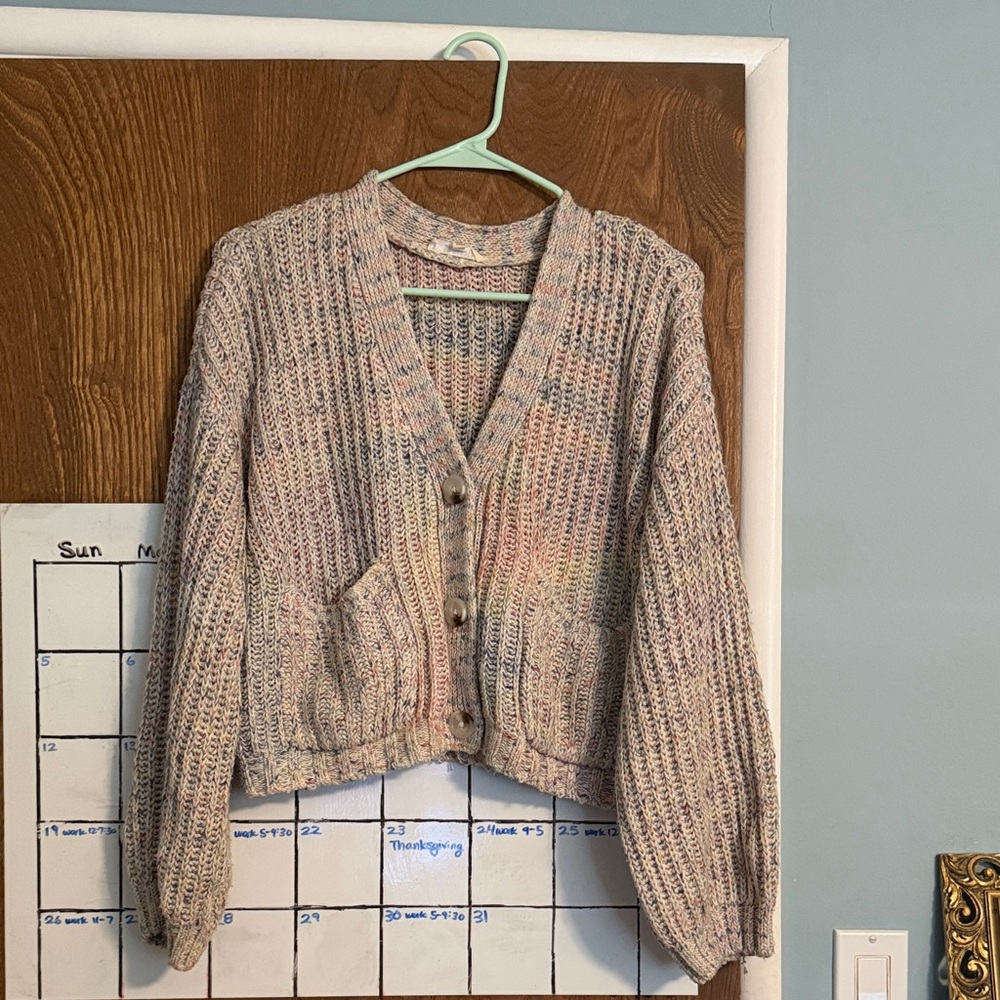 Steve Madden Pastel Knit Cardigan Sweater